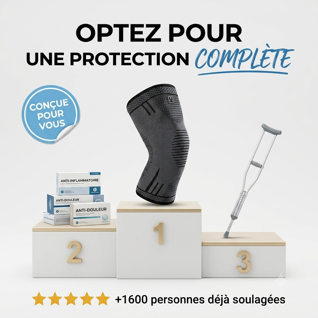 Genouillère de compression FlexoZen idéale course à pied et basketball