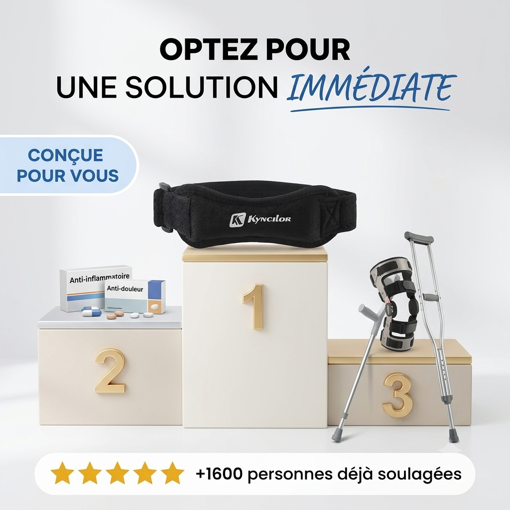 Sangle rotulienne FlexoZen portée pendant la course à pied