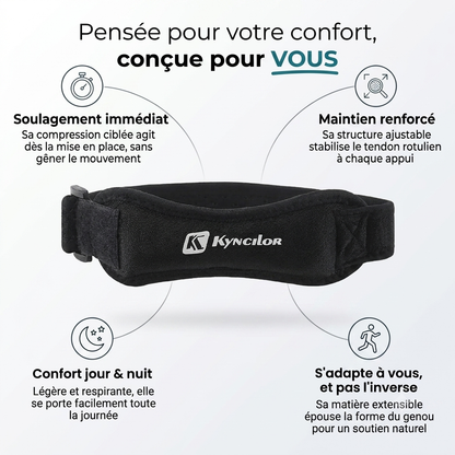 Sangle rotulienne FlexoZen fermeture velcro ajustable