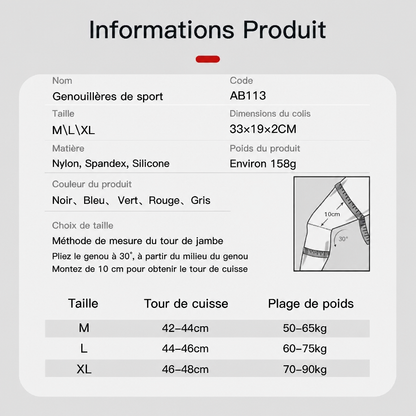 Genouillère de Compression FlexoZen — Soulagement Douleurs & Sport