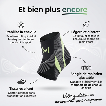 Manchon de compression cheville FlexoZen soutien après entorse
