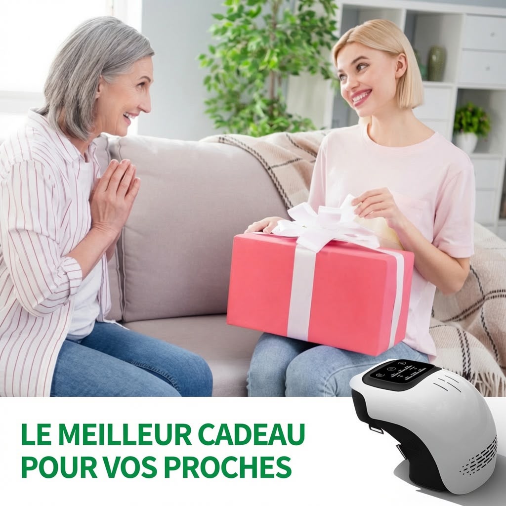 Masseur chauffant FlexoZen offert en cadeau - idéal pour soulager le genou d'un proche