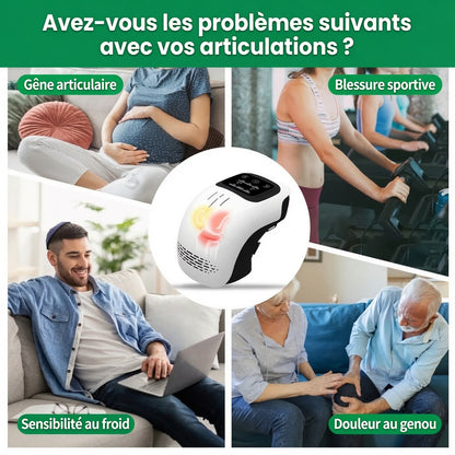 Masseur chauffant FlexoZen adapté à tous - gêne articulaire, sport, sensibilité au froid, douleur au genou