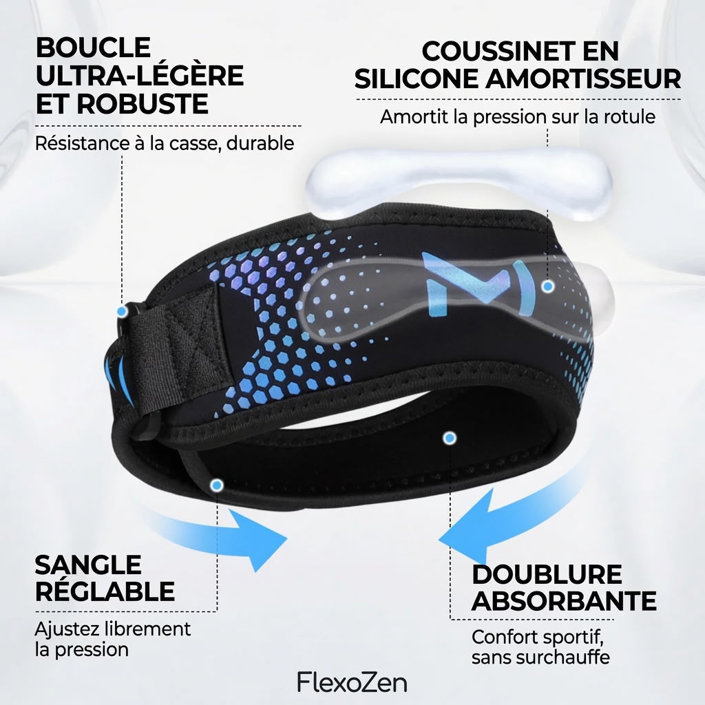 Bande Patellaire FlexoZen — Stabilisateur Léger pour le Genou